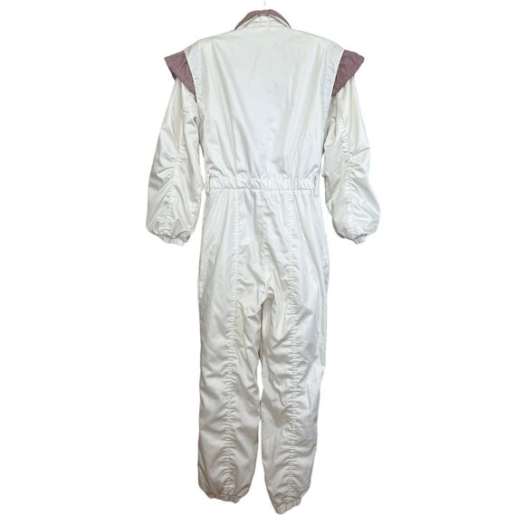 Vintage Point Square Ski Suit Snowsuit Snow Bib 80s VTG Large MDN Small Retro - Picture 3 of 15